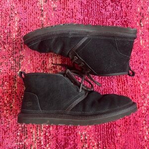 UGG Black Lace-Up Boots